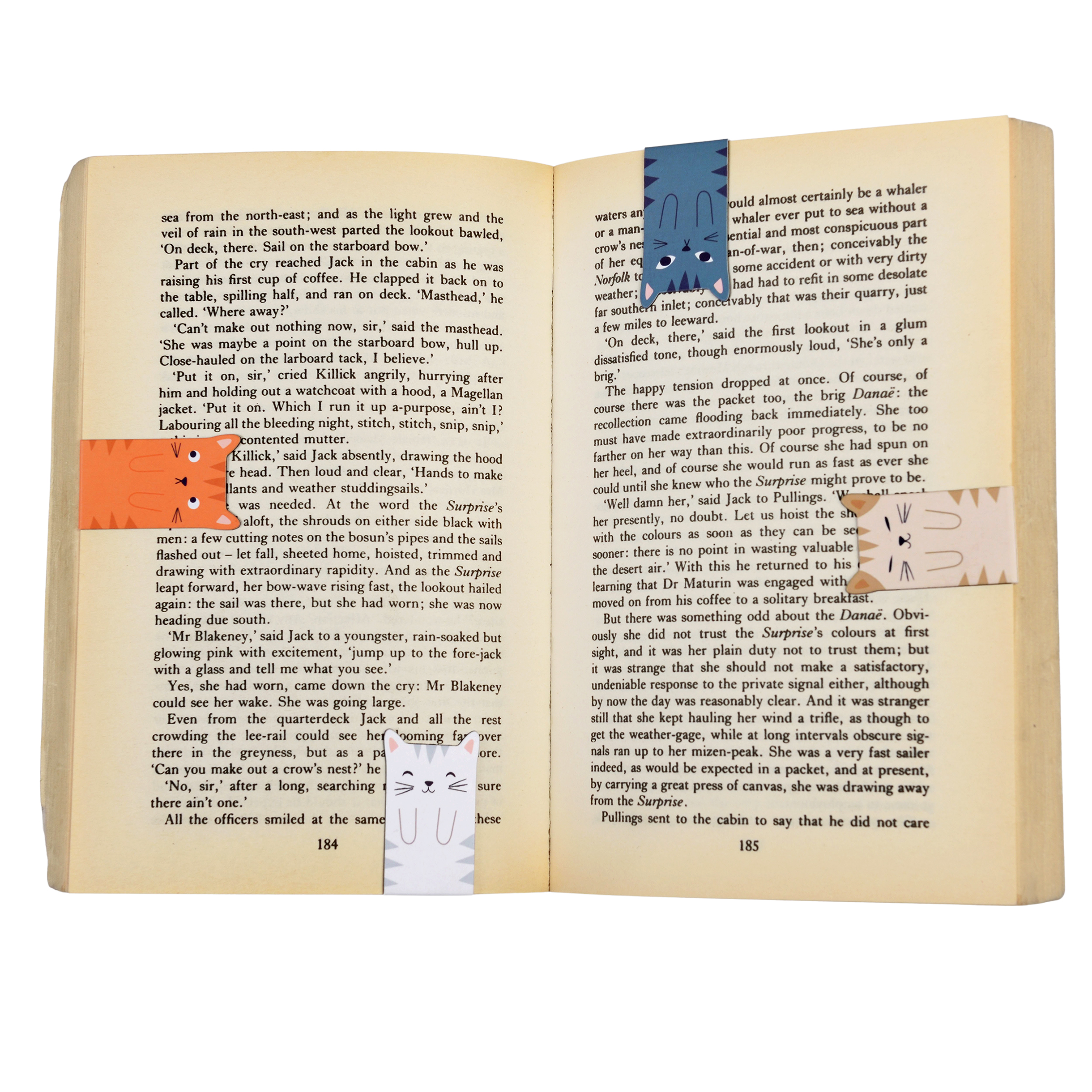 magnetic cat bookmarks (set of 4)