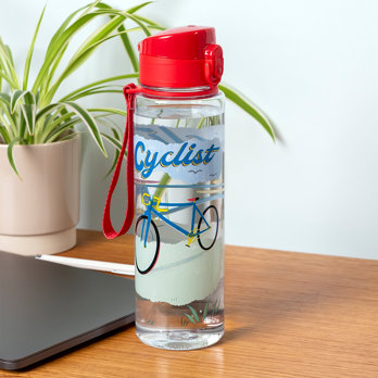 drinks bottle with push button lid 700ml - cyclist