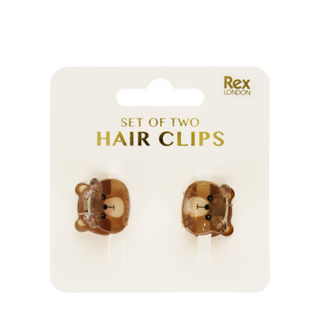mini pinces à cheveux (lot de 2) - ours bruns
