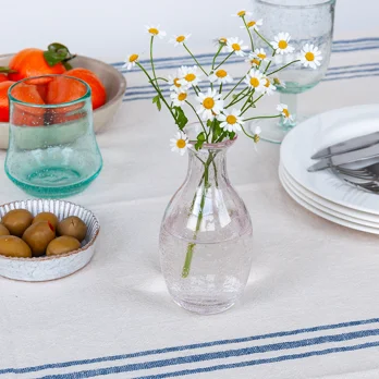 vase en verre bullé soufflé à la main (14 cm) - rose vase en verre bullé soufflé à la main (14 cm) - rose