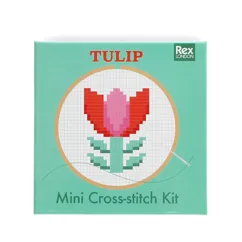 mini kit au point de croix - tulipe