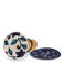 ceramic and cork bottle stopper - blue flower