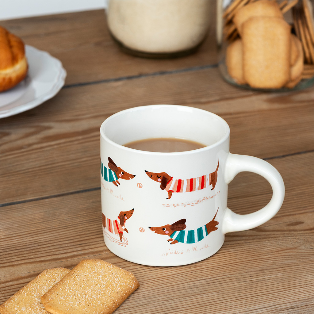 ceramic mug 350ml - sausage dog