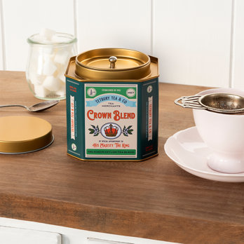 metal tea caddy - crown blend