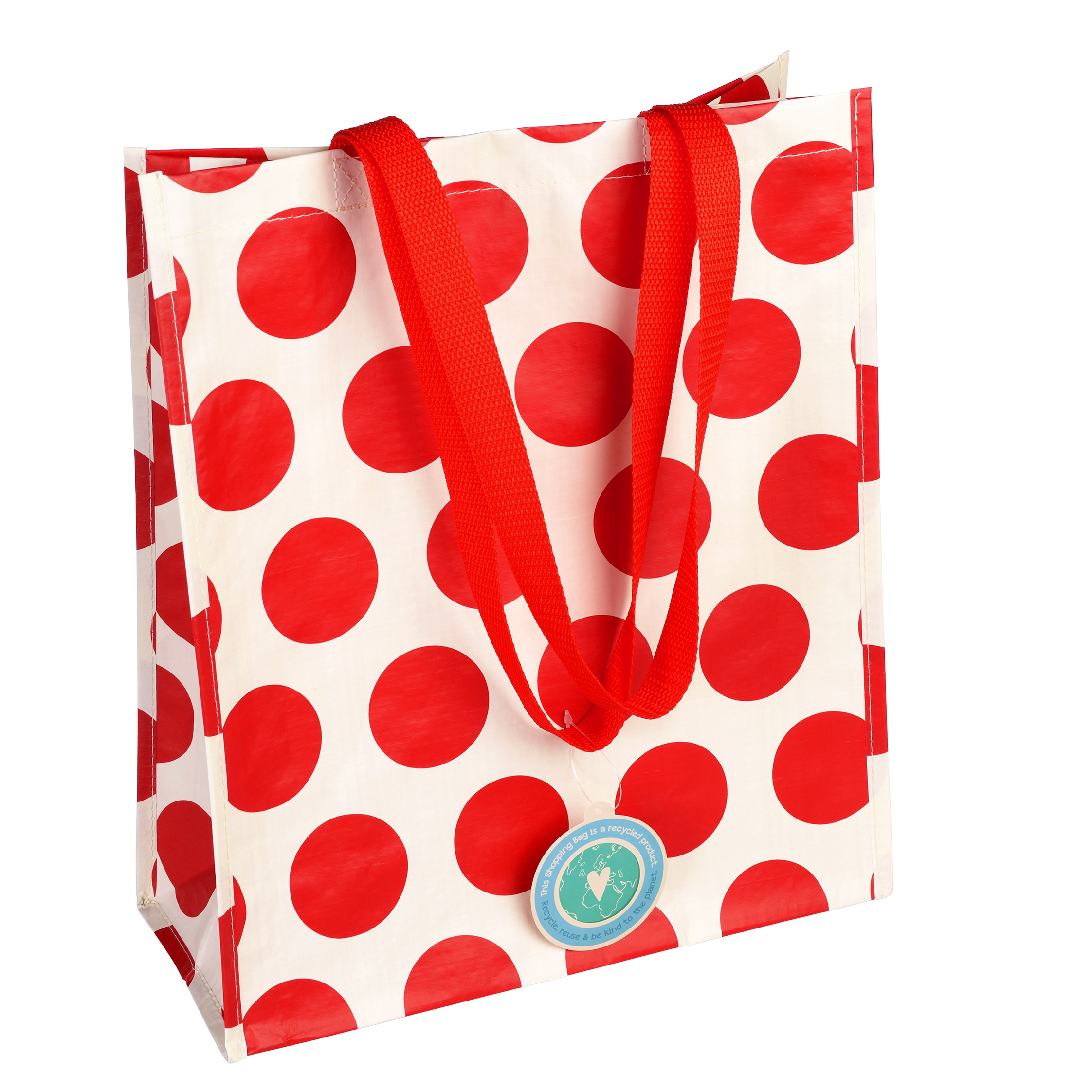 shopping bag - red on white spotlight