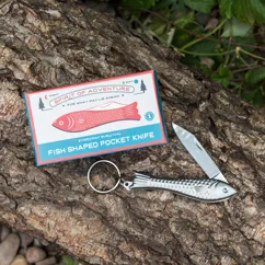 fish shaped pocket knife keyring - spirit of adventure fish shaped pocket knife keyring - spirit of adventure
