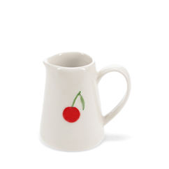 mini stoneware milk jug 150ml - cherry