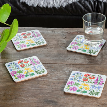 coasters (set of 4) - wild flowers