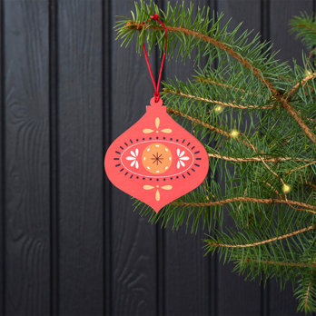 décoration de noël boule en bois