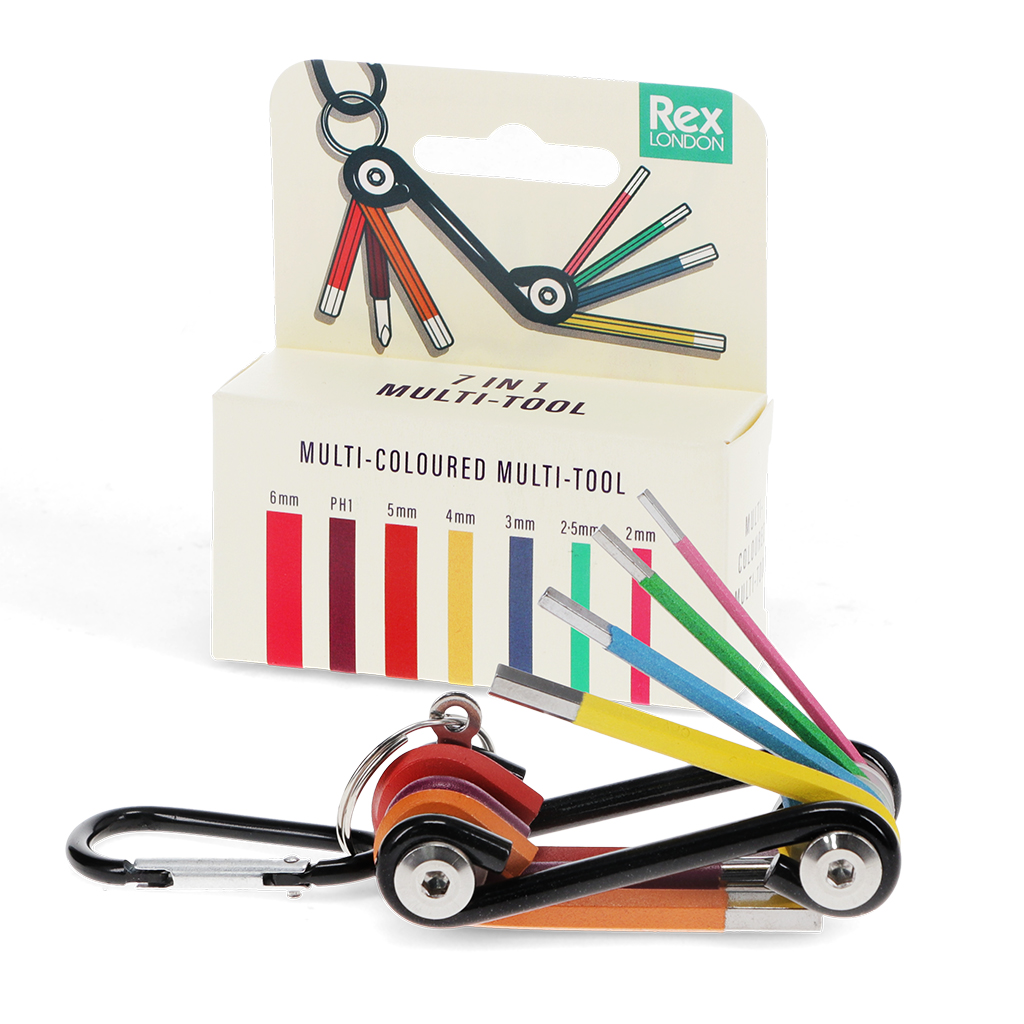 7 in 1 hex key multi-tool - multi-colour