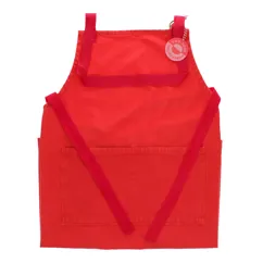 two-tone utility apron - red two-tone utility apron - red