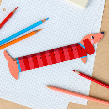 wooden ruler - sausage dog
