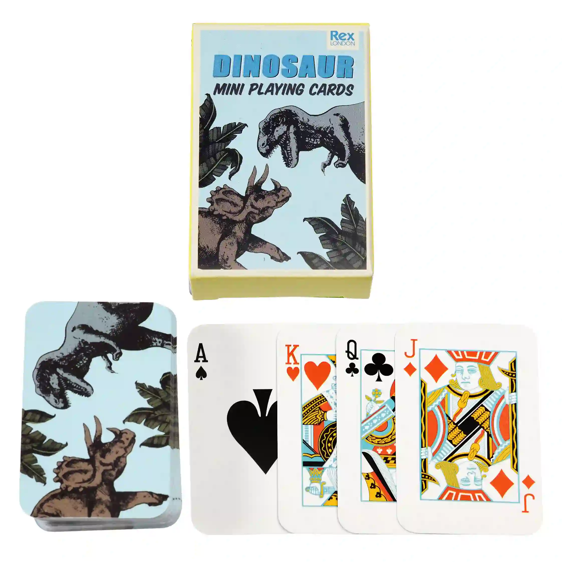 dinosaur mini playing cards - prehistoric land