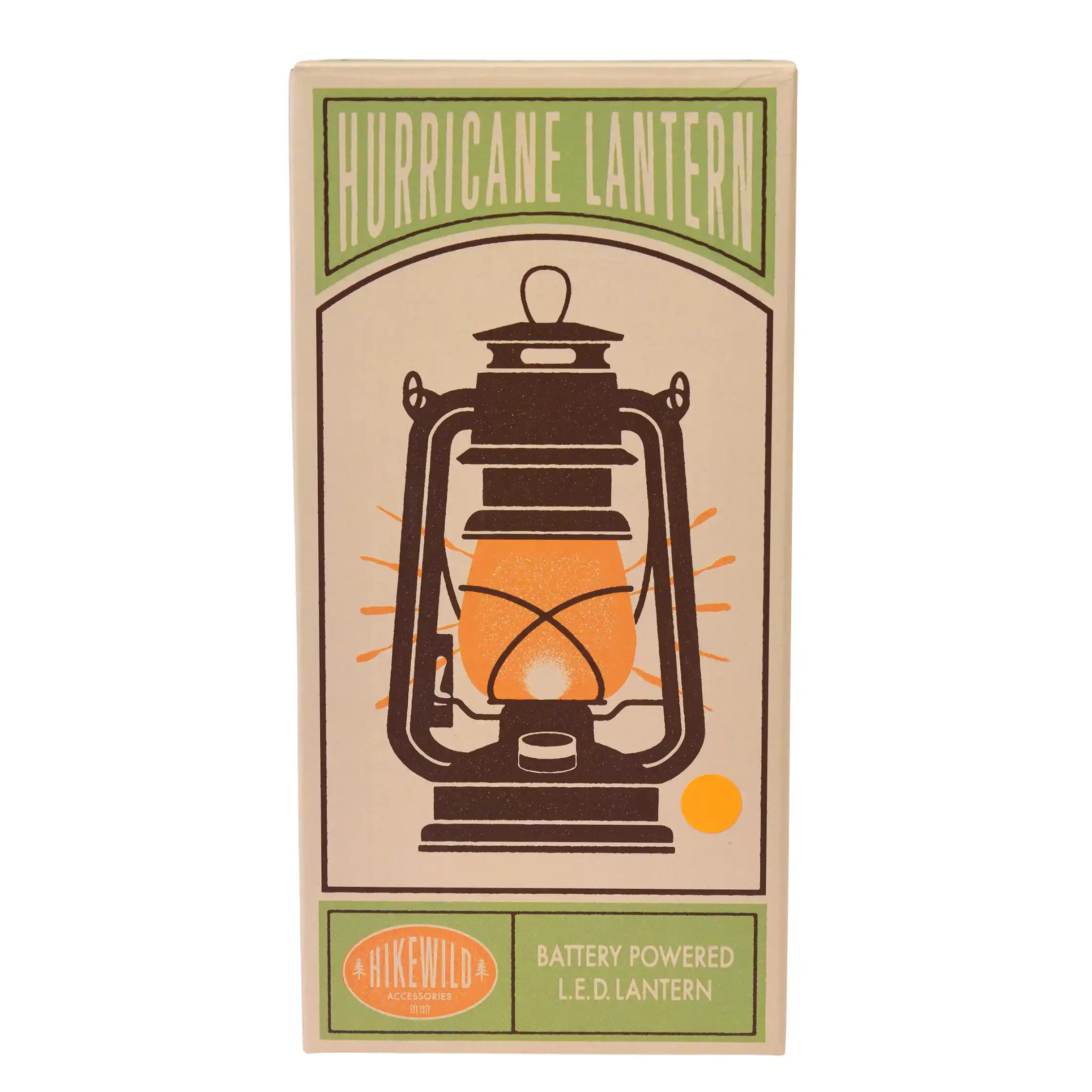 led hurricane lantern - orange