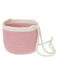hanging jute basket - pink