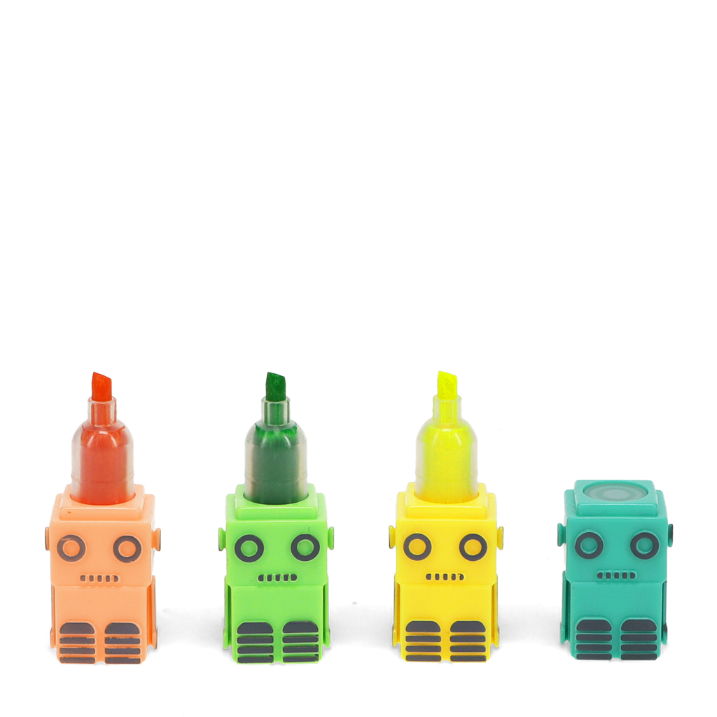 highlighter set zum zusammenstecken - roboter
