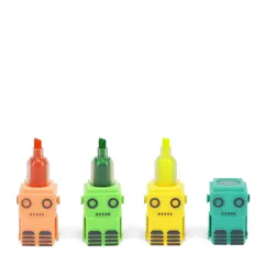 highlighter set zum zusammenstecken - roboter highlighter set zum zusammenstecken - roboter