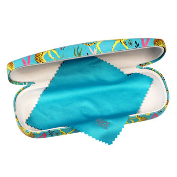 glasses case & cleaning cloth - cheetah