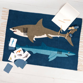 cotton rug - sharks
