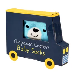 pair of baby socks - blue bear pair of baby socks - blue bear