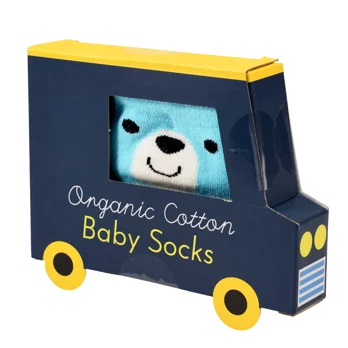 pair of baby socks - blue bear pair of baby socks - blue bear