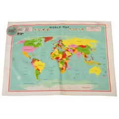 geschirrtuch world map