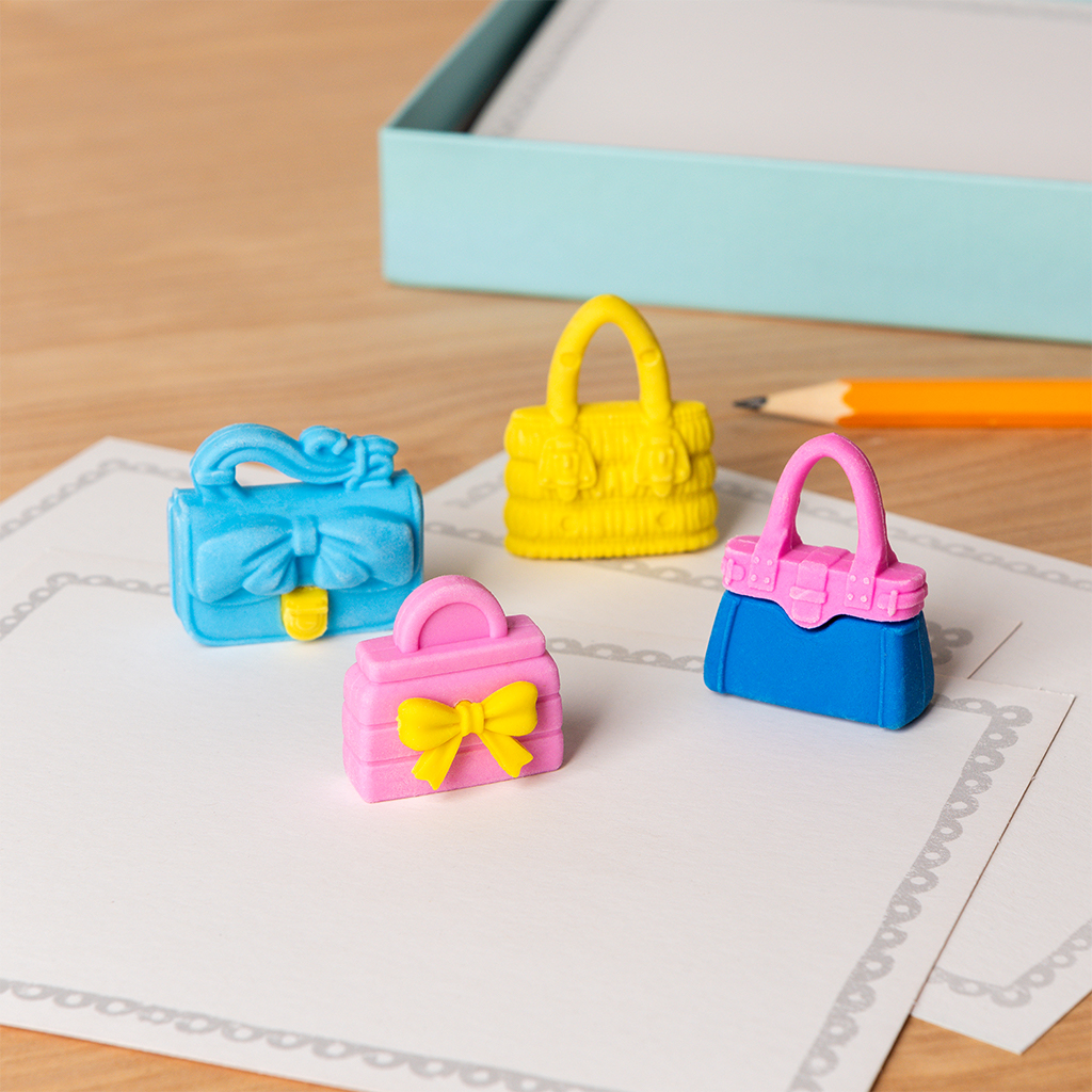 erasers (set of 4) - handbags