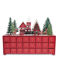 wooden advent calendar with led lighting - carol singers (red)