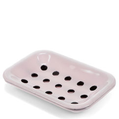zweiteilige seifenschale aus emaille - pink