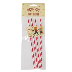 paper straws (pack of 4) - vintage kids