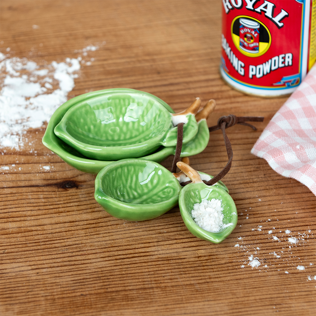 messlöffel aus keramik (4-er set) - limetten