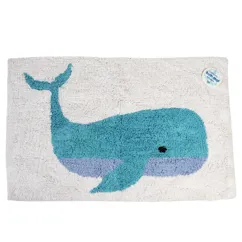 tapis de bain en coton tufté baleine
