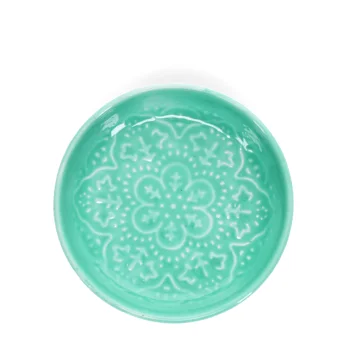 enamel trinket dish - aqua enamel trinket dish - aqua