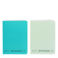 carnets a6 (lot de 2) - vert & aqua
