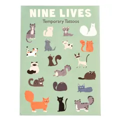 tatouages temporaires nine lives (2 feuilles)