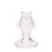 glass candlestick (12cm) - pale pink fish