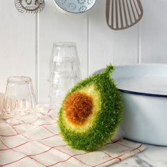non-scratch scrubber dishcloth - avocado