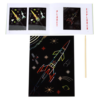 scratch art - space age