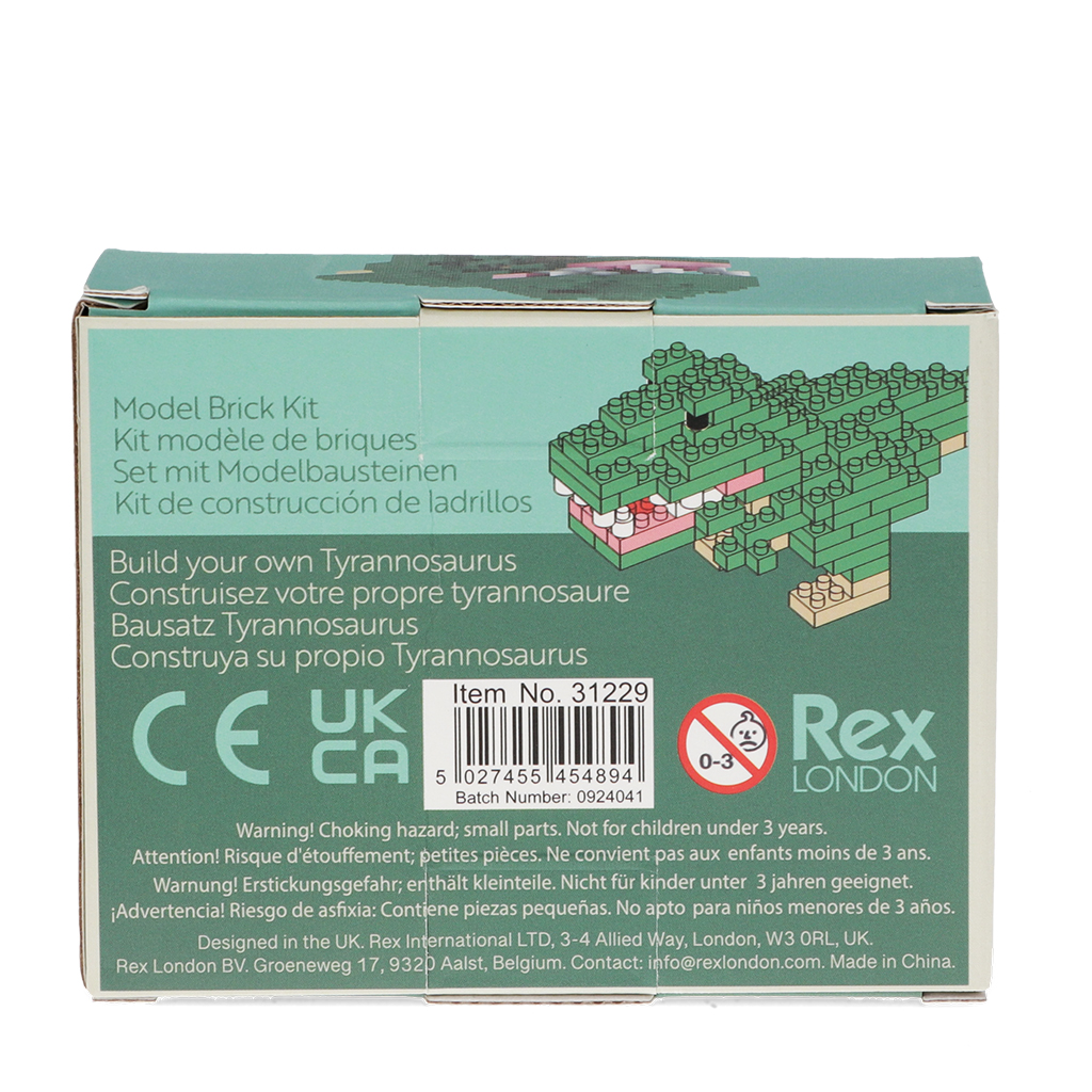build your own dinosaur model brick kit - tyrannosaurus rex