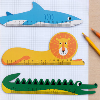 wooden ruler - lion