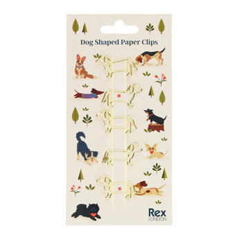 dog shaped paper clips (set of 5) - dog park