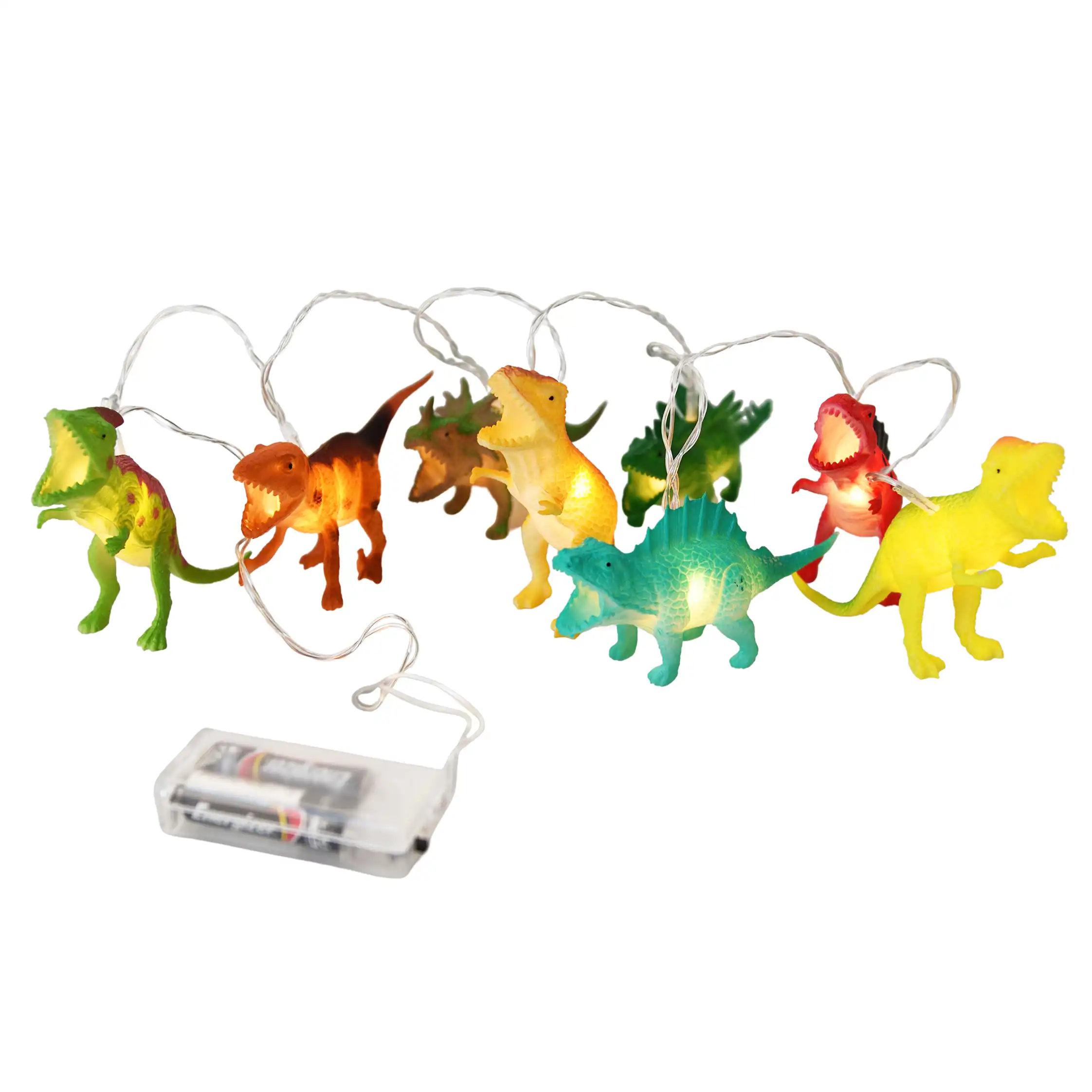 string of led dinosaur lights - prehistoric land