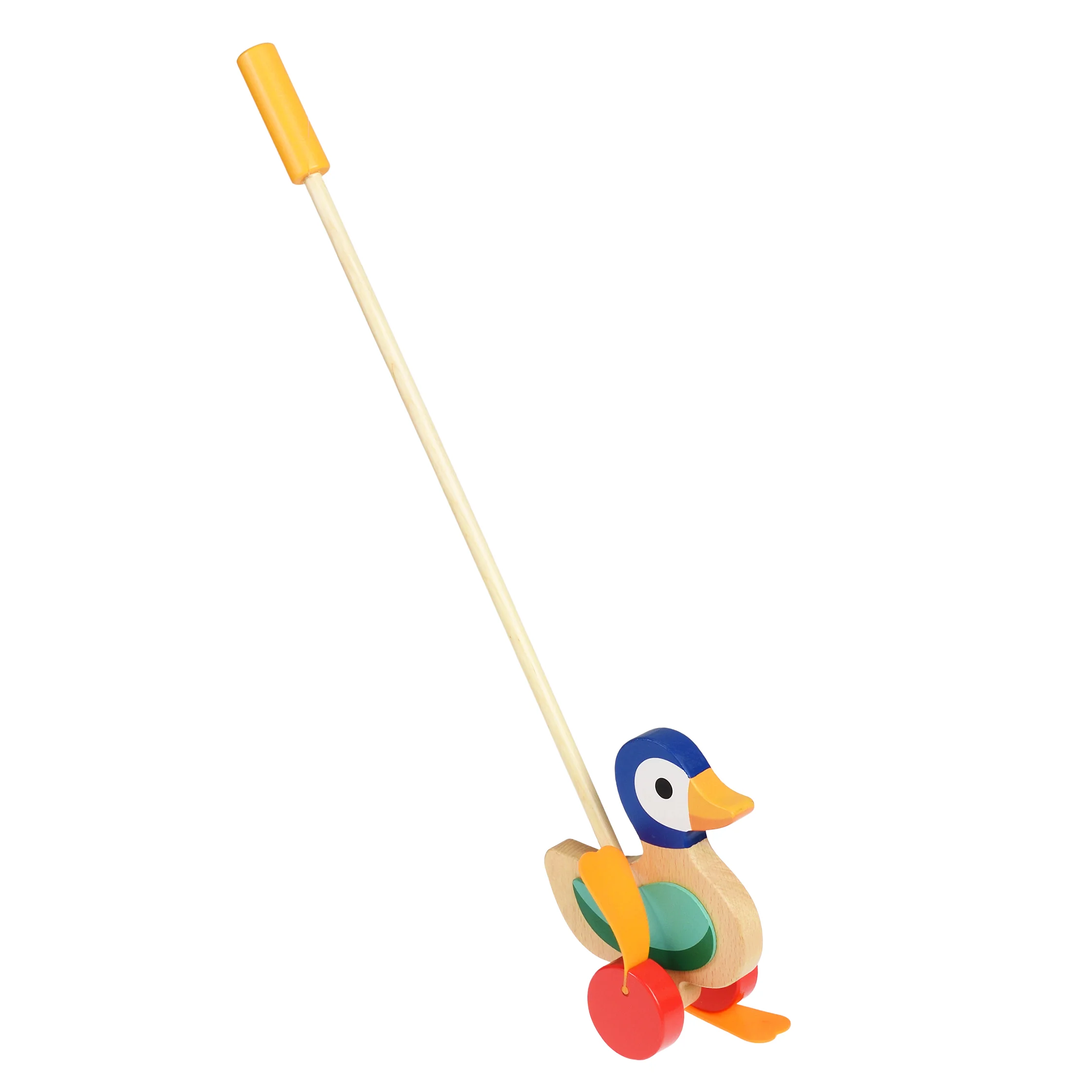 wooden push along flapping duck