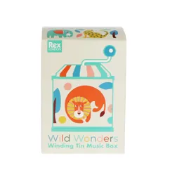 winding tin music box - wild wonders winding tin music box - wild wonders
