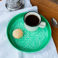 enamel trinket dish (17.5cm) - green