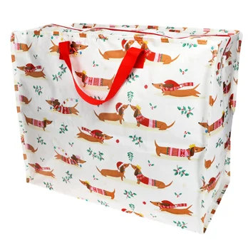 jumbo storage bag - festive sausage dog jumbo storage bag - festive sausage dog