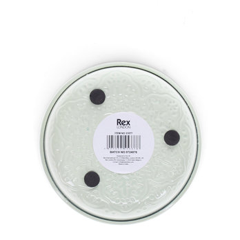 enamel trinket dish (10cm) - light grey