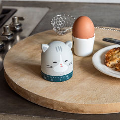 wind-up kitchen timer - cat