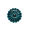 enamel flat flower candle holder - blue