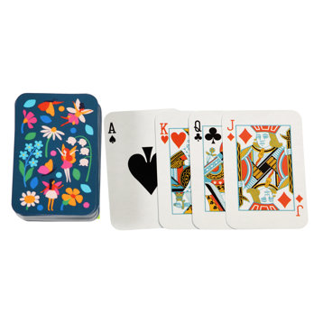 mini cartes à jouer fairies in the garden